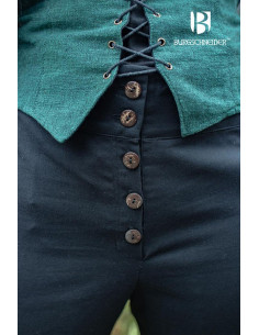 Pantalon médiéval Kerga, coton noir 2