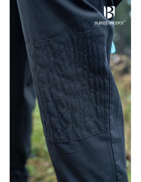 Pantalon médiéval Kerga, coton noir