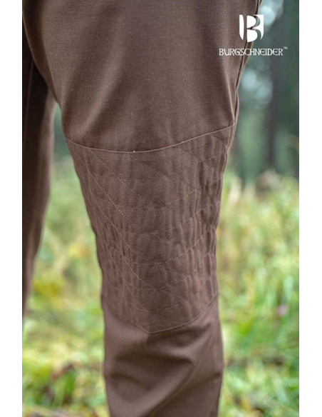 Pantalon médiéval Kerga, coton marron