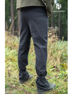 Pantalon médiéval Kergon, coton noir 2