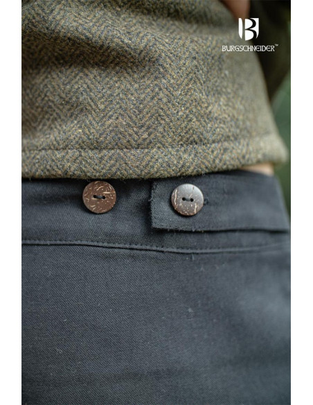 Pantalon médiéval Kergon, coton noir