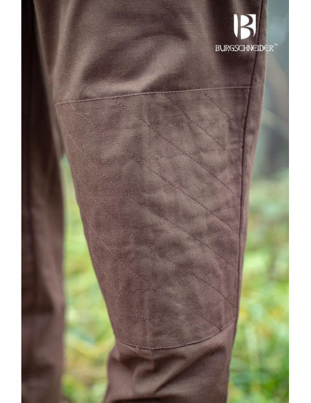 Pantalon médiéval Kergon, coton marron