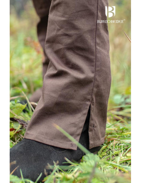 Pantalon médiéval Kergon, coton marron