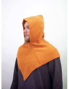 Gugel médiéval tricoté en laine 2