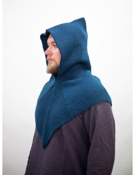 Gugel médiéval tricoté en laine