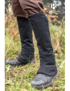 Grèves médiévales en laine Seran, couleur noire