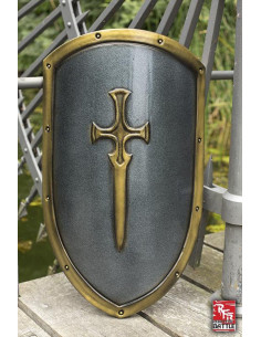 Kite Latex Shield avec Cross Ready for Battle, LARP