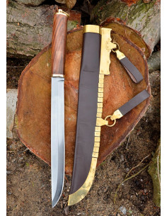 Couteau Viking Seax avec étui en cuir 2