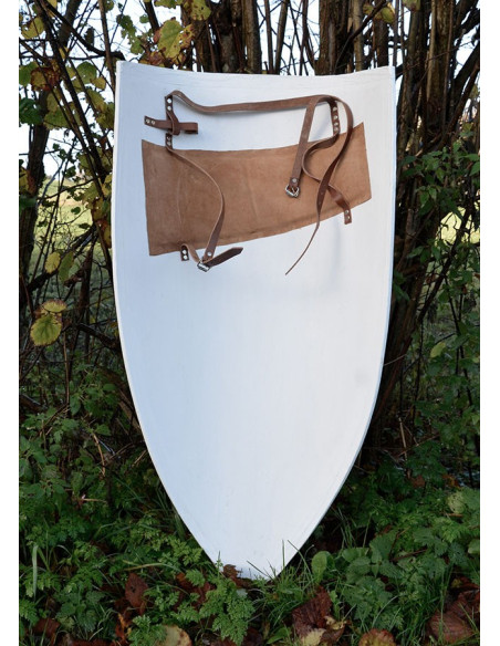 Bouclier médiéval long, à peindre