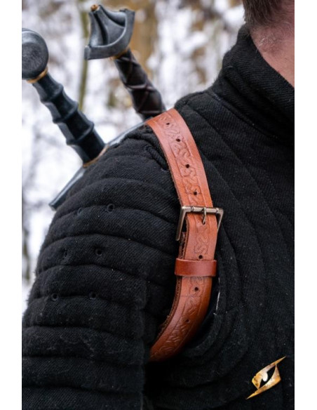 Double tahalí pour le dos en cuir...