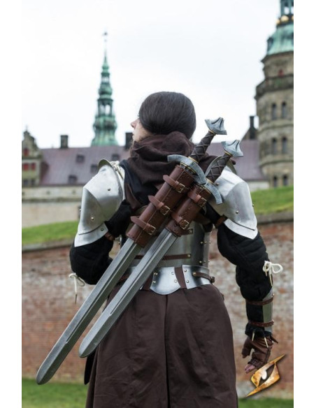 Double tahalí pour le dos en cuir...