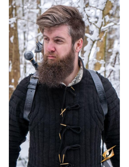 Tahalí double pour le dos en noir