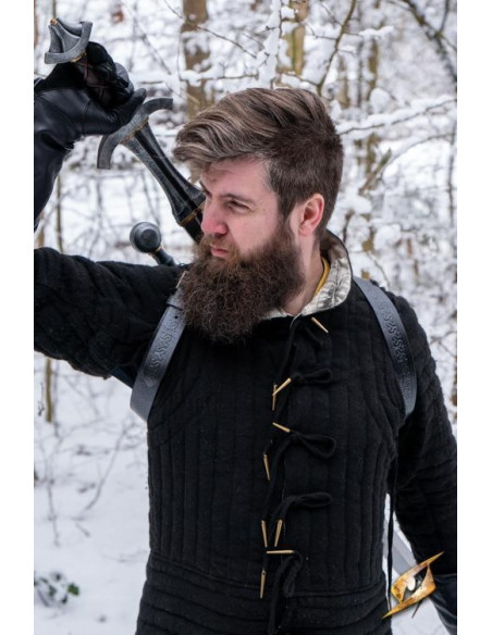 Tahalí double pour le dos en noir