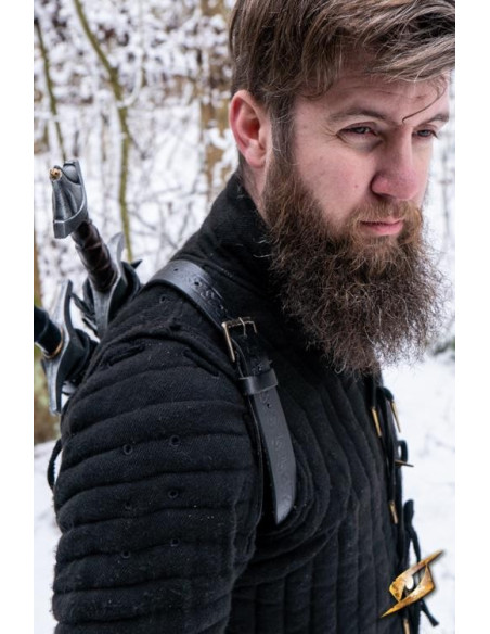 Tahalí double pour le dos en noir