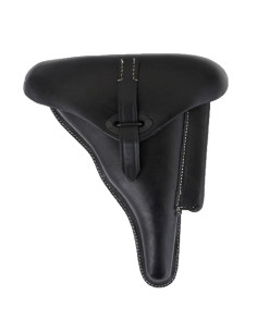 Bandoulière pour pistolet allemand P38, cuir noir
