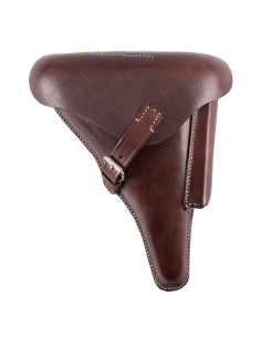Bandoulière pour pistolet allemand WWII P08, cuir marron