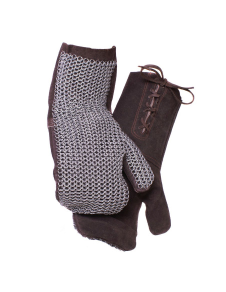 Protège-mains en cuir rembourré avec...