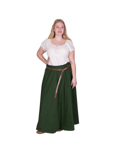 Chemisier médiéval à manches courtes Aren, couleur blanc... 2