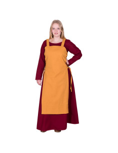 Tablier viking Tina en coton, couleur jaune moutarde