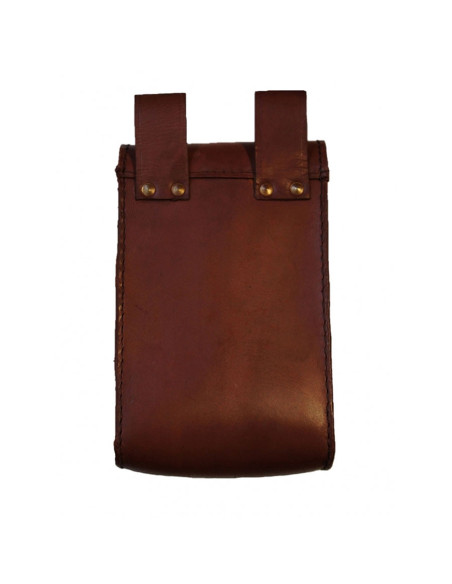 Sac ceinture médiéval en cuir