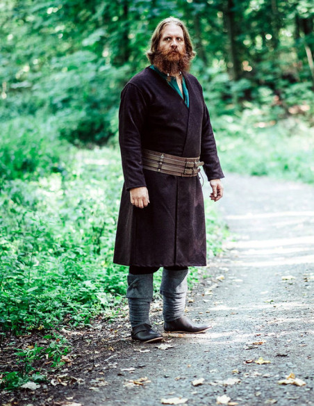 Tunique viking ouverte en laine,...