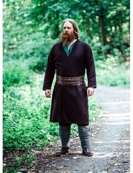 Tunique viking ouverte en laine,...