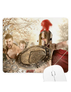 Tapis de souris rectangulaire Fight Spartans (23,5x19,5 cm)