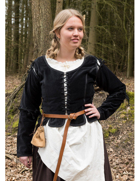 Veste médiévale Griselda en Daim,...