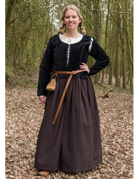 Veste médiévale Griselda en Daim,...