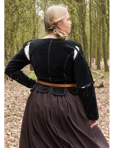 Veste médiévale Griselda en Daim,...