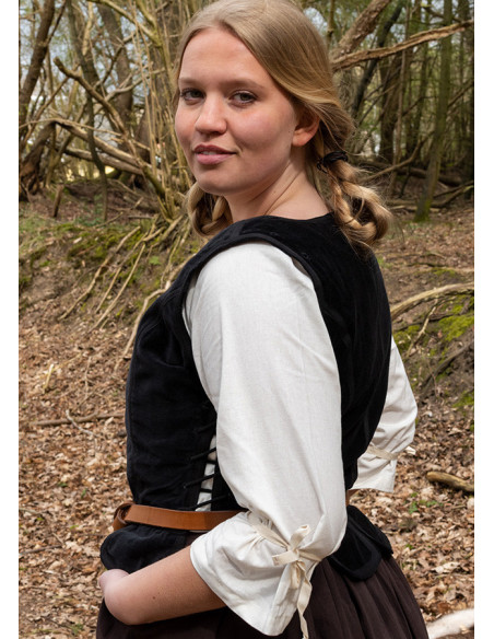 Veste médiévale Griselda en Daim,...