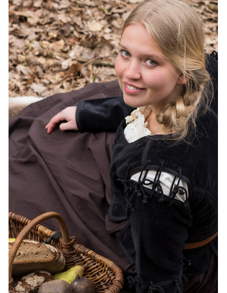 Veste médiévale Griselda en Daim,...