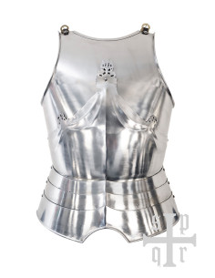 Cuirasse gothique en acier avec cuirasse et dossier, XVe...