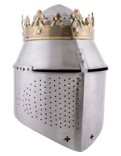 Grand casque de bataille avec couronne du roi
