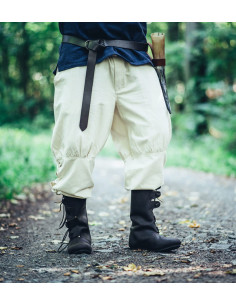 Pantalon viking lacets blancs naturels