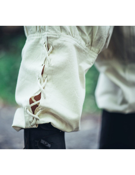 Pantalon viking lacets blancs naturels