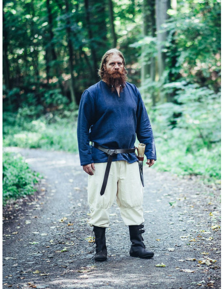 Pantalon viking lacets blancs naturels