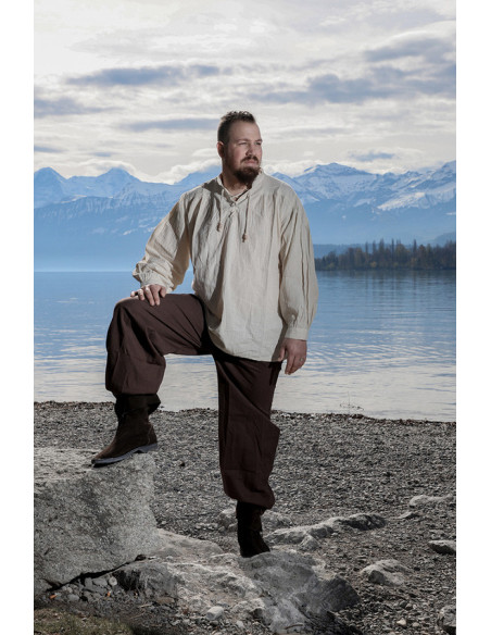 Pantalon médiéval Gerold, couleur marron