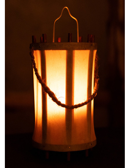 Lanterne-lanterne médiévale en bois...