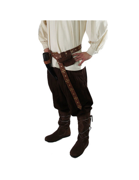 Pantacourt large Eckart, couleur marron