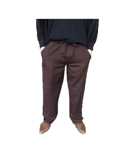 Pantalon médiéval Dirk, couleur marron