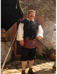 Gilet Renaissance doublé modèle Heinrich, coloris noir 2