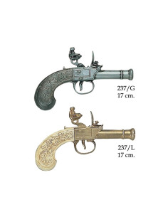 Pistolet anglais fabriqué par Bunney, 18e siècle