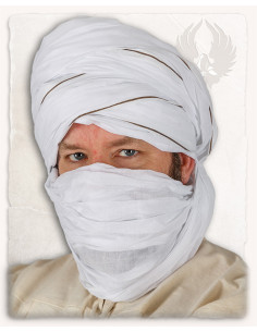 Authentique Turban Masud Arabe Blanc 2