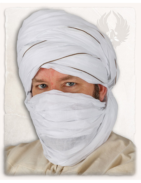 Authentique Turban Masud Arabe Blanc