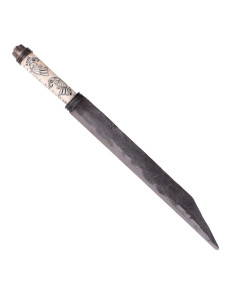 Seax ou long couteau Viking avec manche en os décoré 2