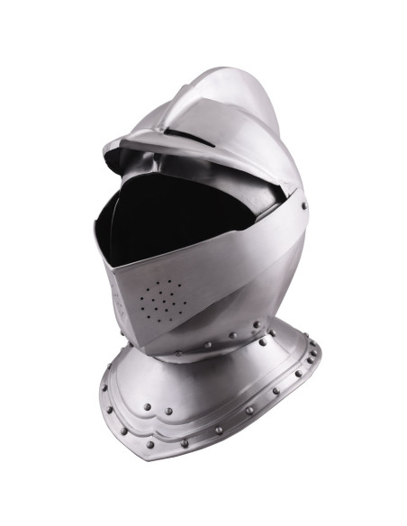 Casque médiéval anglais fermé du XVIe...