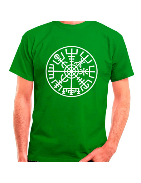 T-shirt vert Vegvísir Vikings,...