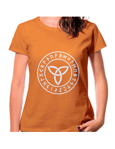 T-shirt Femme Orange Trisqueta Celtic, manches courtes
