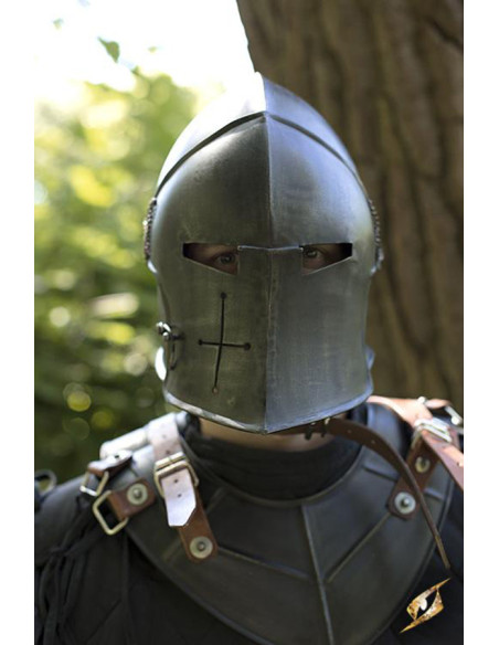 Basinette médiévale avec visionneuse,...